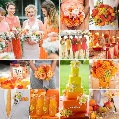 Tangerine And Yellow Weddings