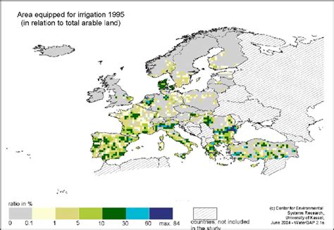 Area Equipped For Irrigation Versus Total Arable Land By Country As