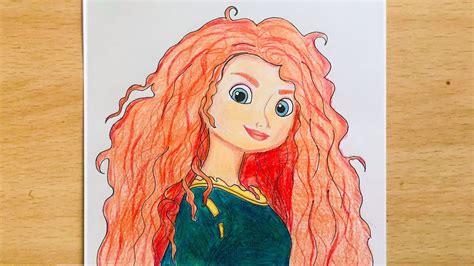 How To Draw Disney Princess Merida From Brave Youtube