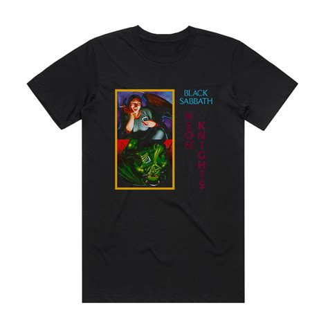 Black Sabbath Neon Knights Album Cover T-Shirt Black – ALBUM COVER T-SHIRTS