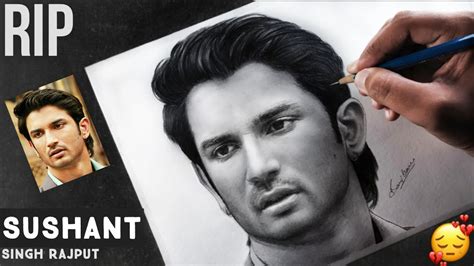 Sushant Singh Rajput Drawing 💔 Rip Drawing Sushant Singh Rajput Pencil Sketch Youtube