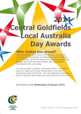 Fillable Online Centralgoldfields Nomination Form Central