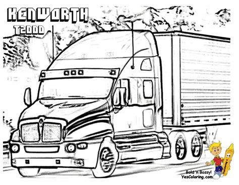 18 Wheeler Truck Coloring Pages