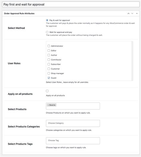 Order Approval for WooCommerce Documentation - WooCommerce
