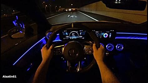 The New Mercedes Cla45 S Amg Pov Test Drive At Night 20202021 Cla Class Amg Sound Youtube