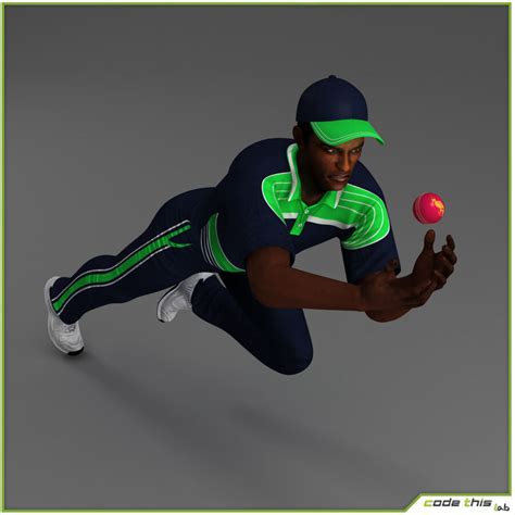 Cricket Players Cg Pack Collection D Model Fbx Obj Max