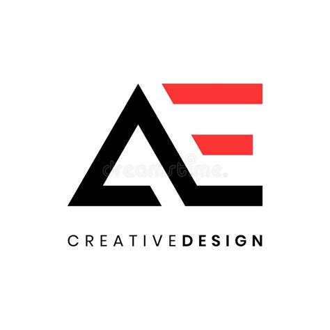 Abstract Modern Letter Ae Logo Design Vector Illustration Minimal