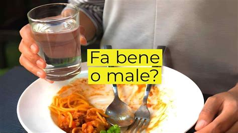 Bere durante i pasti fa bene o male Ecco qual è la risposta che