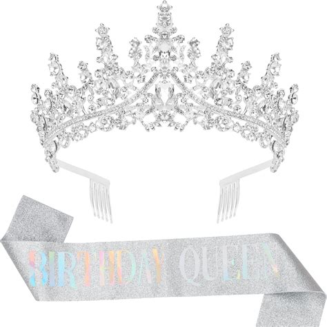 Amazon TOBATOBA Birthday Sash Birthday Crowns For Women Girls