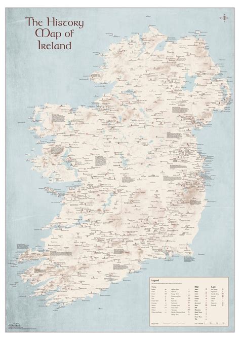 The History Map of Ireland – Poster – Three Rock Books