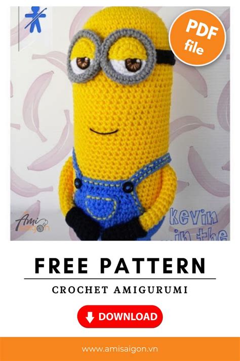 The Minion Kevin Amigurumi Free Crochet Pattern Minion Crochet