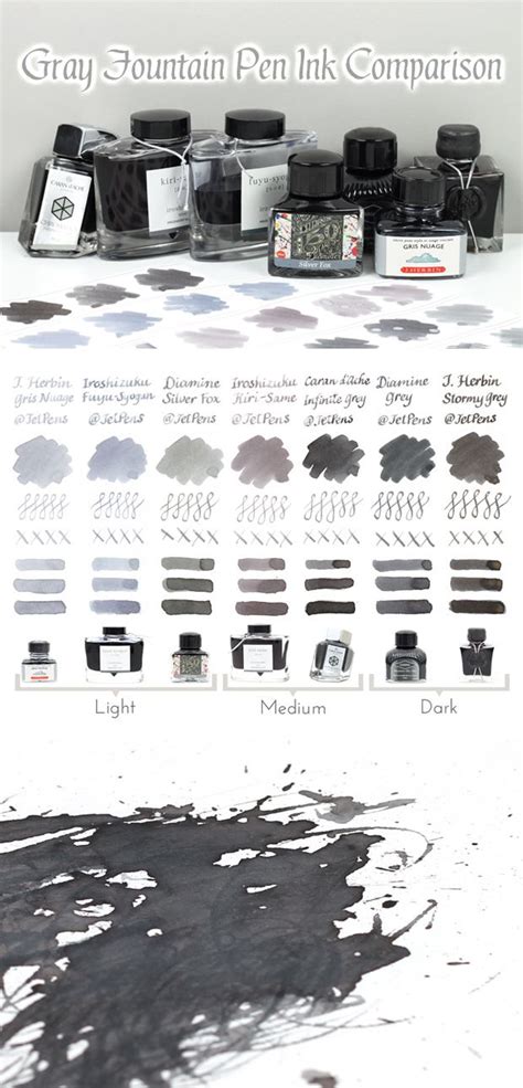 The Color Gray Is Actually Quite Complex Our Gray Ink Comparison Guide