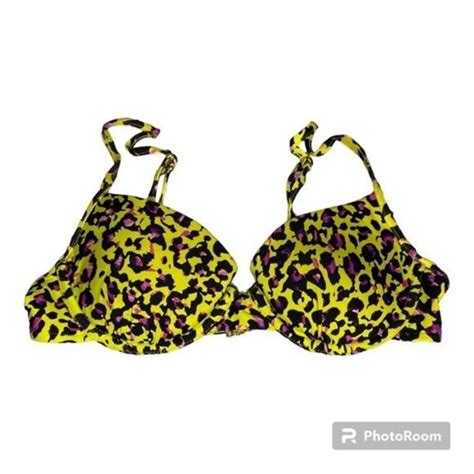 Victorias Secret Swim Victorias Secret Lime Green Pink Leopard