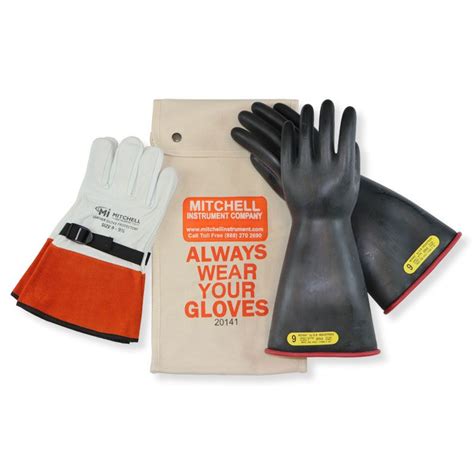 Class 2 Insulated High Voltage Glove Kit 14 Gloves 17kv