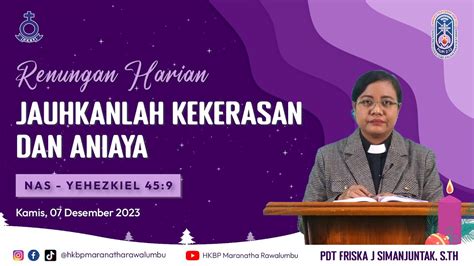 Renungan Harian Kamis Desember Hkbp Maranatha Rawalumbu