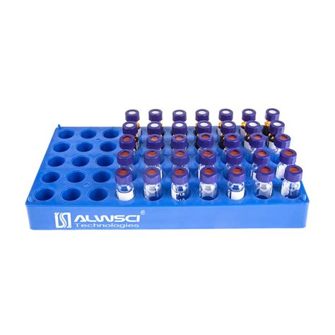 Buy 1 Pack ALWSCI Vial Rack Lab HPLC Vial Holder 12 Mm Vial Tray