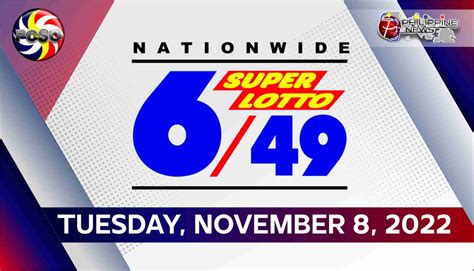 6 49 LOTTO RESULT Today Tuesday November 8 2022 Official PCSO