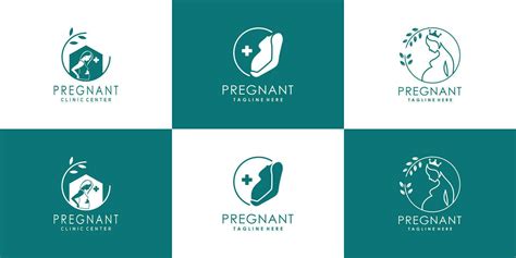 Pregnant Logo Design Collection With Modern Unique Style Concept