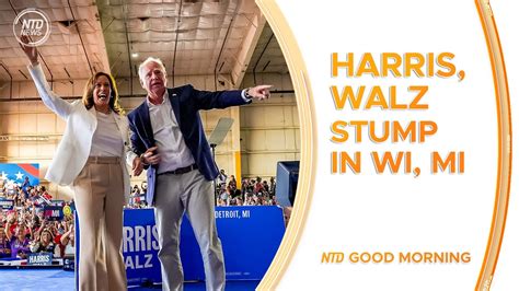 Harris Walz Stump In Wi Mi As Vance Holds Counter Rallies Storm