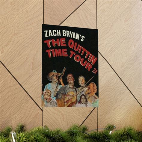 Zach Bryan Quittin Time Tour Matte Vertical Poster Etsy