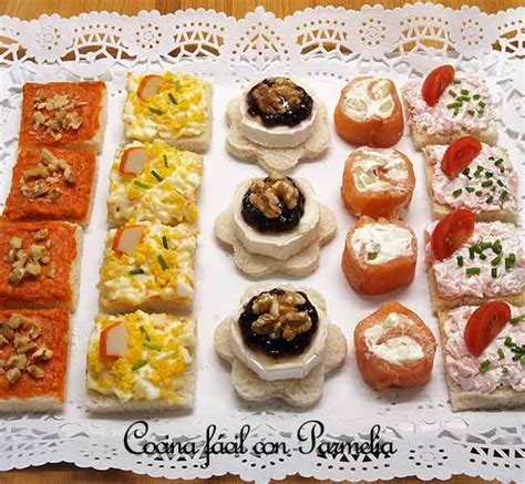 Canapés variados fáciles y rápidos Recetas de comida Aperitivos