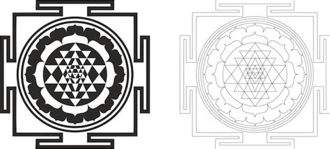 Shri yantra geometría sagrada Vector Premium