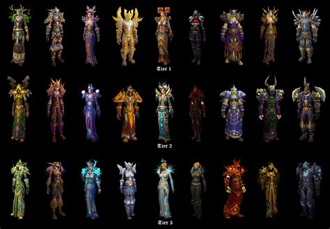 Ensembles Darmure De Donjons Et Raids T0 T05 T1 T2 T25 T3 World Of Warcraft Classic