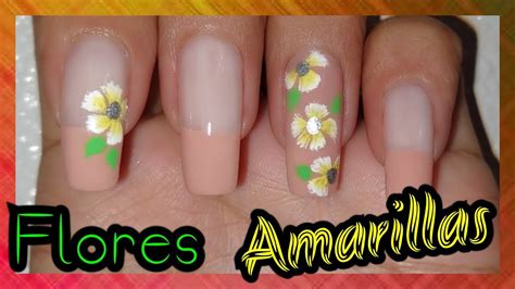 DECORACIÓN DE UÑAS FACIL FLORES AMARILLAS NailArt By Andy YouTube