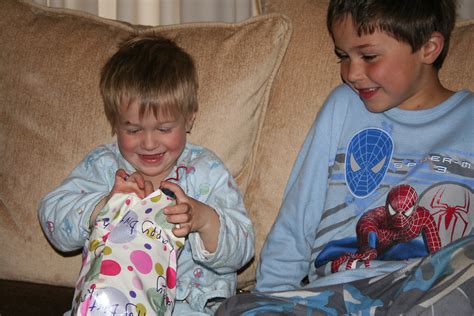 Opening Gifts Connor Opens Another Present Andrew Laura Anne