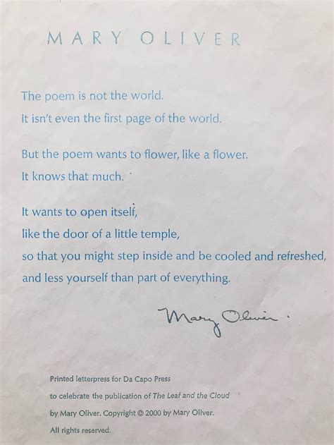 Mary Oliver Poems