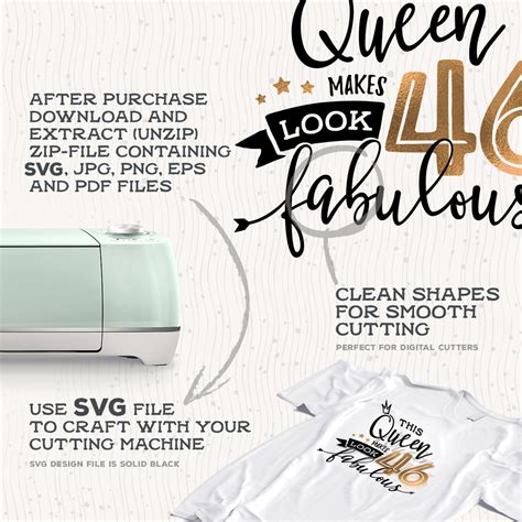 Th Birthday Svg This Queen Makes Svg Look Fabulous Svg Etsy