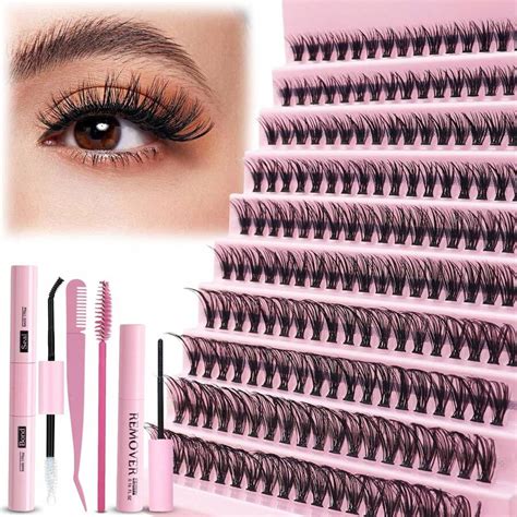 Diy Eyelash Extension Kit 200pcs Individual Lashes Cluster D Curl 8