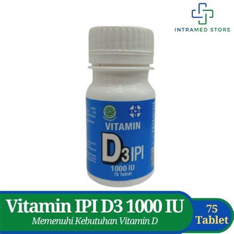 Jual Vitamin IPI D3 1000 IU Botol Isi 75 Tablet Suplemen Vitamin D