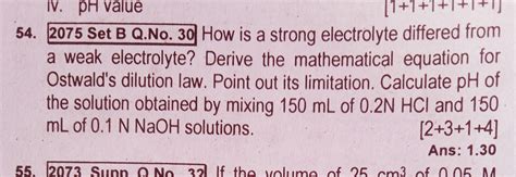 Which Is A Characteristic Of A Weak Electrolyte 5