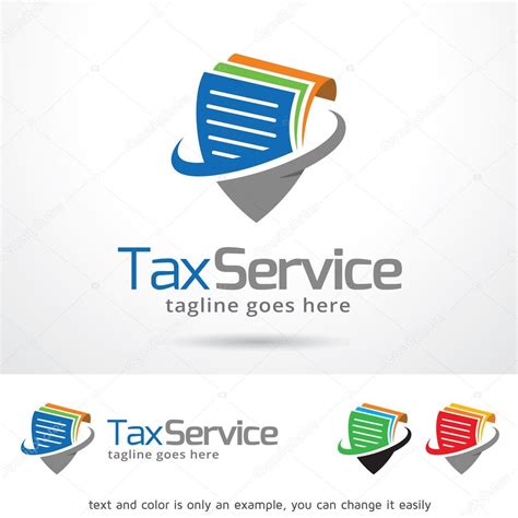 Tax Service Logo Template Design Vector Stock Vector Image By