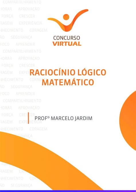 PDF RACIOCÍNIO LÓGICO MATEMÁTICO 2017 11 13 3 RACIOCÍNIO LÓGICO