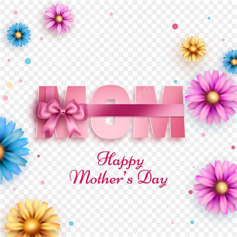 Mothers Day Floral PNG Image Mass Pink Mother Day Color Floral Border