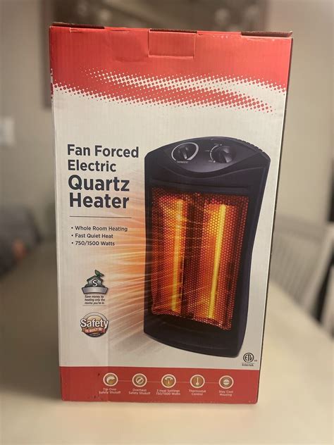 Comfort Zone Czqtv007bk 1500w Radiant Quartz Heater Black 75877251473 Ebay