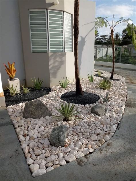 Front Yard Landscaping with Rocks and Plants