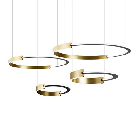 Lustre Pendente Nordecor Uoli Ani Preto Ouro Fosco Led Bivolt