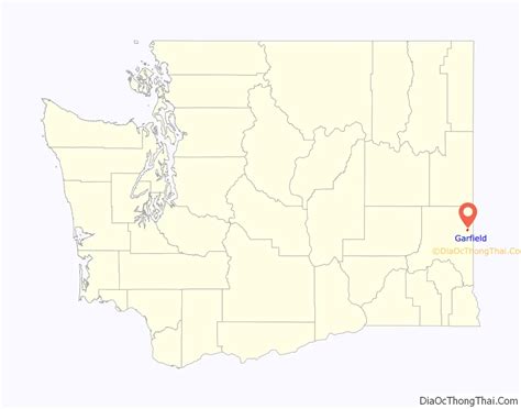 Map of Garfield town, Washington - Thong Thai Real