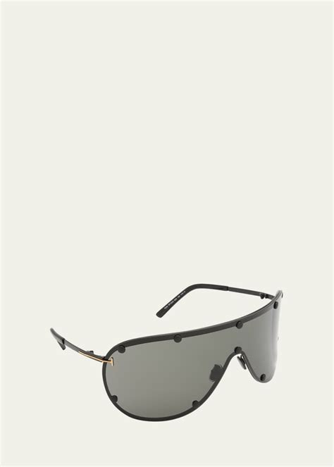 Tom Ford Kyler Metal Shield Sunglasses Bergdorf Goodman