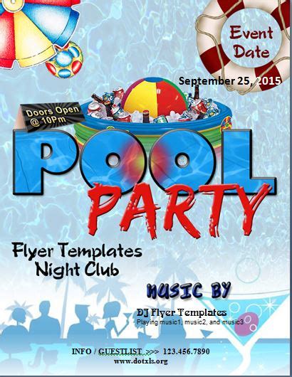 pool party flyer | Word & Excel Templates