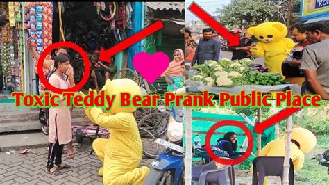 Toxic Teddy Bear Prank Public Place 🤣 Crezy Reaction 🤣😂🔥 Sd Teddy