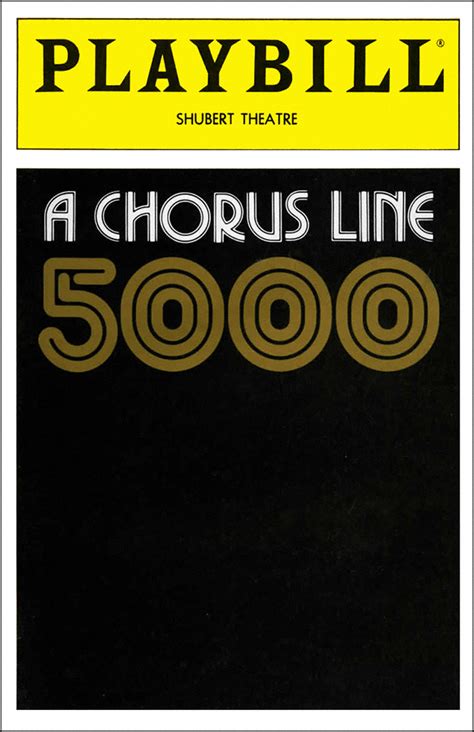 A Chorus Line Broadway Sam S Shubert Theatre 1975 Playbill