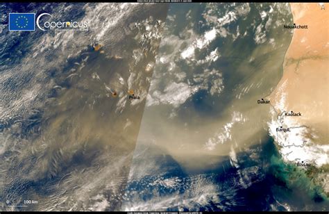 Saharan Dust Plume In The Atlantic Sea Copernicus