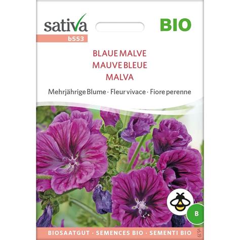 Sativa Bio Mehrj Hrige Blume Blaue Malve Packung Bloomling Schweiz