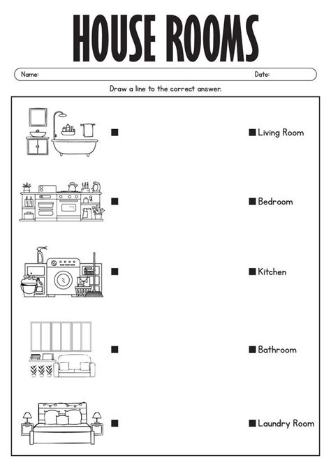 Rooms In A House Worksheet Nel 2024