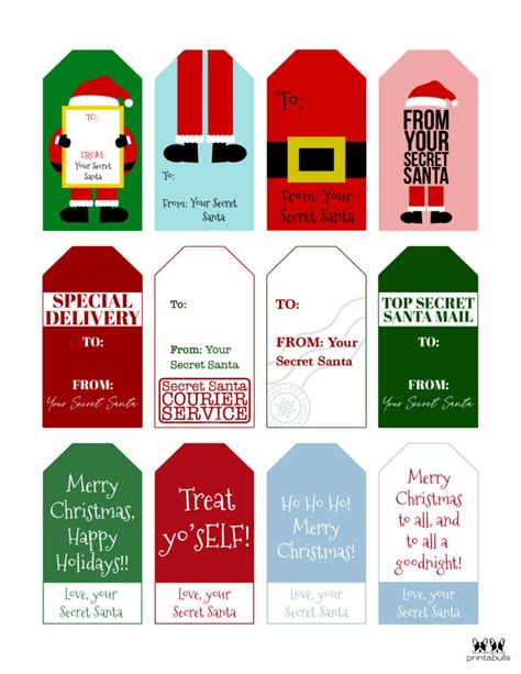 Santa Gift Tags Free Printable Tags Labels Printabulls