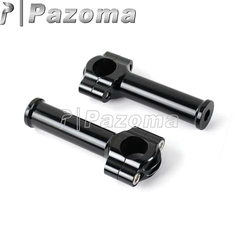 Motorcycle Black Aluminum Handlebar 1 Bar Risers Bars Mount Clamp